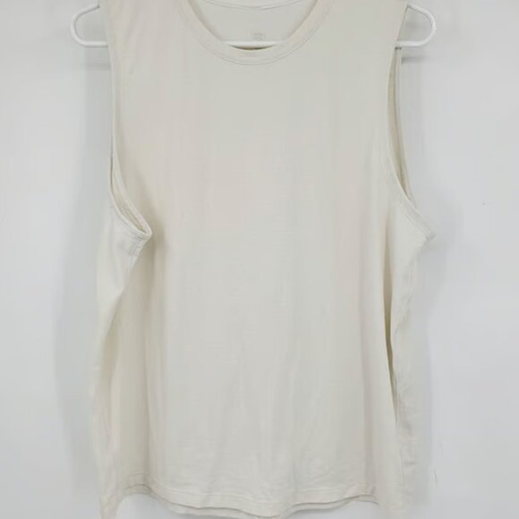 Lululemon Men's Crewneck White Pullover Muscle Sleeveless Tank Top - Picture 1 of 6
